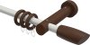 10200427-103219 Gardinenstange Metall / Holz 20 mm Ø TALENA - Etta Weiß / Nussbaum lackiert