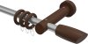 10200427-103319 Gardinenstange Metall / Holz 20 mm Ø TALENA - Etta Silbergrau / Nussbaum lackiert