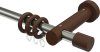 Vorschau Gardinenstange Edelstahl / Holz Nussbaum lackiert 20 mm Ø TALENA - Feta