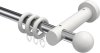 10201327-101232 Gardinenstange Metall / Holz 20 mm Ø TALENA - Luina Chrom / Weiß lackiert