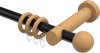 10201327-102930 Gardinenstange Metall / Holz 20 mm Ø TALENA - Luina Schwarz / Buche lackiert
