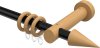 10201427-102930 Gardinenstange Metall / Holz 20 mm Ø TALENA - Siveo Schwarz / Buche lackiert