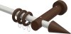 10201427-103219 Gardinenstange Metall / Holz 20 mm Ø TALENA - Siveo Weiß / Nussbaum lackiert