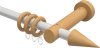 10201427-103230 Gardinenstange Metall / Holz 20 mm Ø TALENA - Siveo Weiß / Buche lackiert