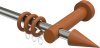 Vorschau Gardinenstange Edelstahl / Holz Kirschbaum lackiert 20 mm Ø TALENA - Siveo