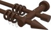 10201428-1019 Gardinenstange Holz 20 mm Ø 2-läufig TALENA - Siveo Nussbaum lackiert