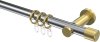10203111-XX1238 Gardinenstange Metall 20 mm Ø PLATON - Santo Chrom / Messing-Optik
