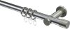 10203111-101239 Gardinenstange Metall 20 mm Ø PLATON - Santo Chrom / Edelstahl-Optik