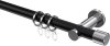 10203111-102912 Gardinenstange Metall 20 mm Ø PLATON - Santo Schwarz / Chrom