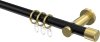 10203111-XX2938 Gardinenstange Metall 20 mm Ø PLATON - Santo Schwarz / Messing-Optik