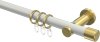 10203111-XX3238 Gardinenstange Metall 20 mm Ø PLATON - Santo Weiß / Messing-Optik