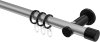 10203111-103329 Gardinenstange Metall 20 mm Ø PLATON - Santo Silbergrau / Schwarz