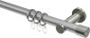 10203111-103339 Gardinenstange Metall 20 mm Ø PLATON - Santo Silbergrau / Edelstahl-Optik