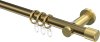 10203111-XX9538 Gardinenstange Metall 20 mm Ø PLATON - Santo Messing Antik / Messing-Optik