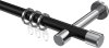 10203125-102912 Gardinenstange Metall 20 mm Ø PRESTIGE - Santo Schwarz / Chrom