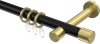 10203125-XX2938 Gardinenstange Metall 20 mm Ø PRESTIGE - Santo Schwarz / Messing-Optik
