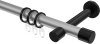 10203125-103329 Gardinenstange Metall 20 mm Ø PRESTIGE - Santo Silbergrau / Schwarz