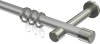10203125-XX3339 Gardinenstange Metall 20 mm Ø PRESTIGE - Santo Silbergrau / Edelstahl-Optik