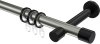 10203125-103929 Gardinenstange Metall 20 mm Ø PRESTIGE - Santo Edelstahl-Optik / Schwarz