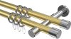 10203126-XX3812 Gardinenstange Metall 20 mm Ø 2-läufig PRESTIGE - Santo Messing-Optik / Chrom