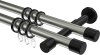 10203126-103929 Gardinenstange Metall 20 mm Ø 2-läufig PRESTIGE - Santo Edelstahl-Optik / Schwarz