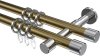 10203126-XX9512 Gardinenstange Metall 20 mm Ø 2-läufig PRESTIGE - Santo Messing Antik / Chrom