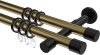 10203126-XX9529 Gardinenstange Metall 20 mm Ø 2-läufig PRESTIGE - Santo Messing Antik / Schwarz
