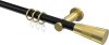 10203311-XX2938 Gardinenstange Metall 20 mm Ø PLATON - Tanara Schwarz / Messing-Optik
