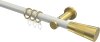 10203311-XX3238 Gardinenstange Metall 20 mm Ø PLATON - Tanara Weiß / Messing-Optik