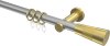 10203311-XX3338 Gardinenstange Metall 20 mm Ø PLATON - Tanara Silbergrau / Messing-Optik