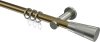 10203311-XX9539 Gardinenstange Metall 20 mm Ø PLATON - Tanara Messing Antik / Edelstahl-Optik