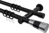 10203312-1029 Gardinenstange Metall 20 mm Ø 2-läufig PLATON - Tanara Schwarz