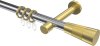 10203325-XX1238 Gardinenstange Metall 20 mm Ø PRESTIGE - Tanara Chrom / Messing-Optik