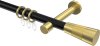 10203325-XX2938 Gardinenstange Metall 20 mm Ø PRESTIGE - Tanara Schwarz / Messing-Optik