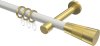 10203325-XX3238 Gardinenstange Metall 20 mm Ø PRESTIGE - Tanara Weiß / Messing-Optik
