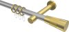 10203325-103338 Gardinenstange Metall 20 mm Ø PRESTIGE - Tanara Silbergrau / Messing-Optik