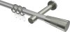 10203325-103339 Gardinenstange Metall 20 mm Ø PRESTIGE - Tanara Silbergrau / Edelstahl-Optik