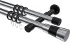 10203326-101229 Gardinenstange Metall 20 mm Ø 2-läufig PRESTIGE - Tanara Chrom / Schwarz