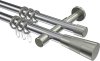 10203326-XX1239 Gardinenstange Metall 20 mm Ø 2-läufig PRESTIGE - Tanara Chrom / Edelstahl-Optik