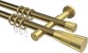10203326-XX9538 Gardinenstange Metall 20 mm Ø 2-läufig PRESTIGE - Tanara Messing Antik / Messing-Optik