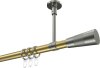 10203333-XX3839 Gardinenstange Messing-Optik / Edelstahl-Optik 20 mm Ø SONETTE - Tanara