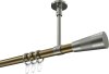 10203333-109539 Gardinenstange Metall 20 mm Ø SONETTE - Tanara Messing Antik / Edelstahl-Optik