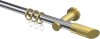 10203411-XX1238 Gardinenstange Metall 20 mm Ø PLATON - Verano Chrom / Messing-Optik