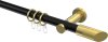 10203411-XX2938 Gardinenstange Metall 20 mm Ø PLATON - Verano Schwarz / Messing-Optik