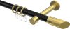 10203425-XX2938 Gardinenstange Metall 20 mm Ø PRESTIGE - Verano Schwarz / Messing-Optik