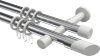 10203426-101232 Gardinenstange Metall 20 mm Ø 2-läufig PRESTIGE - Verano Chrom / Weiß