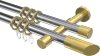 10203426-XX1238 Gardinenstange Metall 20 mm Ø 2-läufig PRESTIGE - Verano Chrom / Messing-Optik
