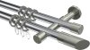 10203426-XX1239 Gardinenstange Metall 20 mm Ø 2-läufig PRESTIGE - Verano Chrom / Edelstahl-Optik