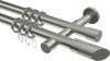 10203426-1039 Gardinenstange Edelstahl-Optik 20 mm Ø 2-läufig PRESTIGE - Verano