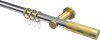 10203511-XX1238 Gardinenstange Metall 20 mm Ø PLATON - Mavell Chrom / Messing-Optik